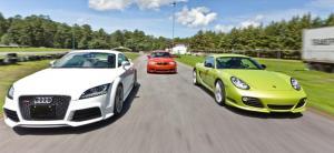 Audi TT RS 2012 vs BMW Serie 1M 2012 vs Porsche Cayman R 2012