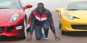 Usain Bolt pone Ferrari a prueba