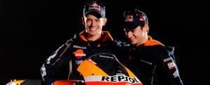 Casey Stoner y Dani Pedrosa (Repsol-Honda) Repsol-Honda exhibe su Dream Team para 2012
