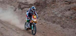 Marc Coma con su KTM Dakar 2012: Marc Coma líder por estrategia en la etapa doce