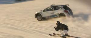 Duelo en la cumbre: Peugeot 207 S2000 v.s. esquí a alta velocidad
