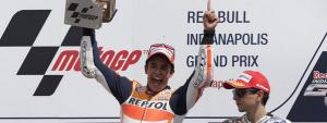 Marc Márquez (Honda) Márquez se impone a Lorenzo y Pedrosa en Indianápolis