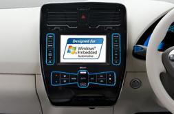 Nissan Leaf- Microsoft Windows Auto Microsoft abre una nueva ventana para los autos