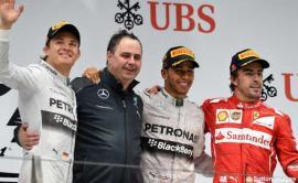 Podio del GP de China Hamilton vence sin contemplaciones en el GP de China