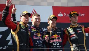 Podio del GP de Alemania Vettel rompe la maldición de Alemania