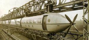 Railplane, el sueño de combinar un tren y un avión