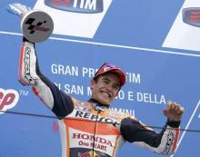 Triunfo de Honda con Márquez y Rossi sigue líder tras caerse Lorenzo
