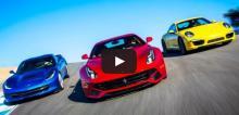 Cara a cara entre Corvette C7, 911 y F12berlinetta