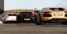 Aventador, FF, 911, Turbo, SLS y M3, en una 'drag race'