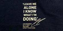 Raikkonen regala camisetas a su equipo con el lema ‘Dejadme en paz’